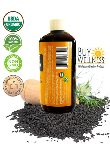 Blackseed Oil Organic High THYMOQUINONE Black Cumin Nigella sativa Oil