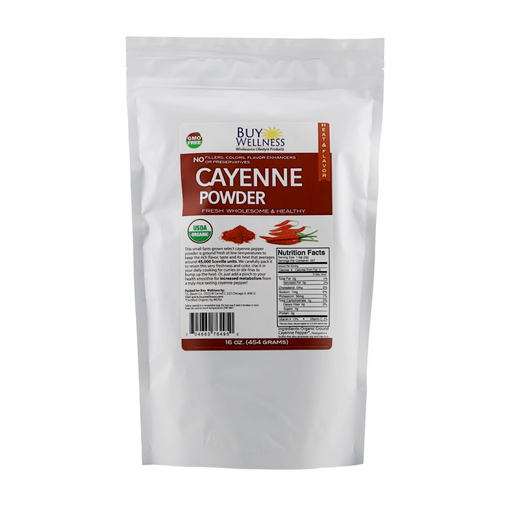Buy Wellness Organic Cayenne Powder bag