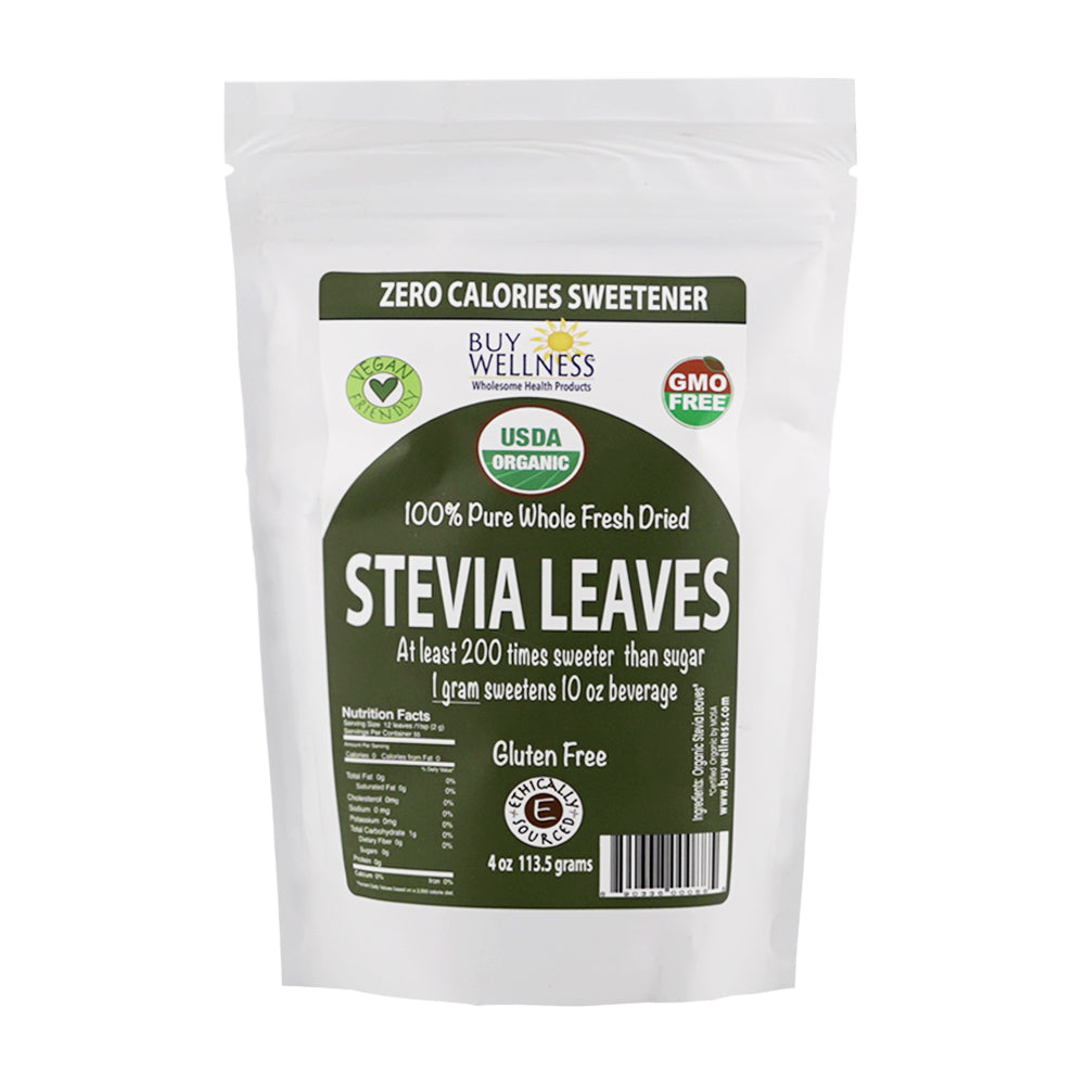 Buy Wellness Organic Stevia Leaves 4oz bag