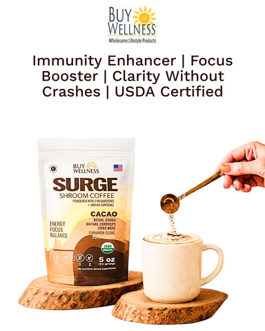 Buy Wellness SURGE Mushroom Cocoa energy drink pouch