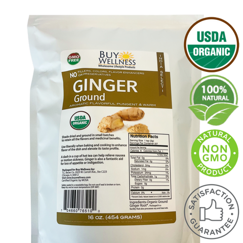 Organic Ginger Powder certifications and seals