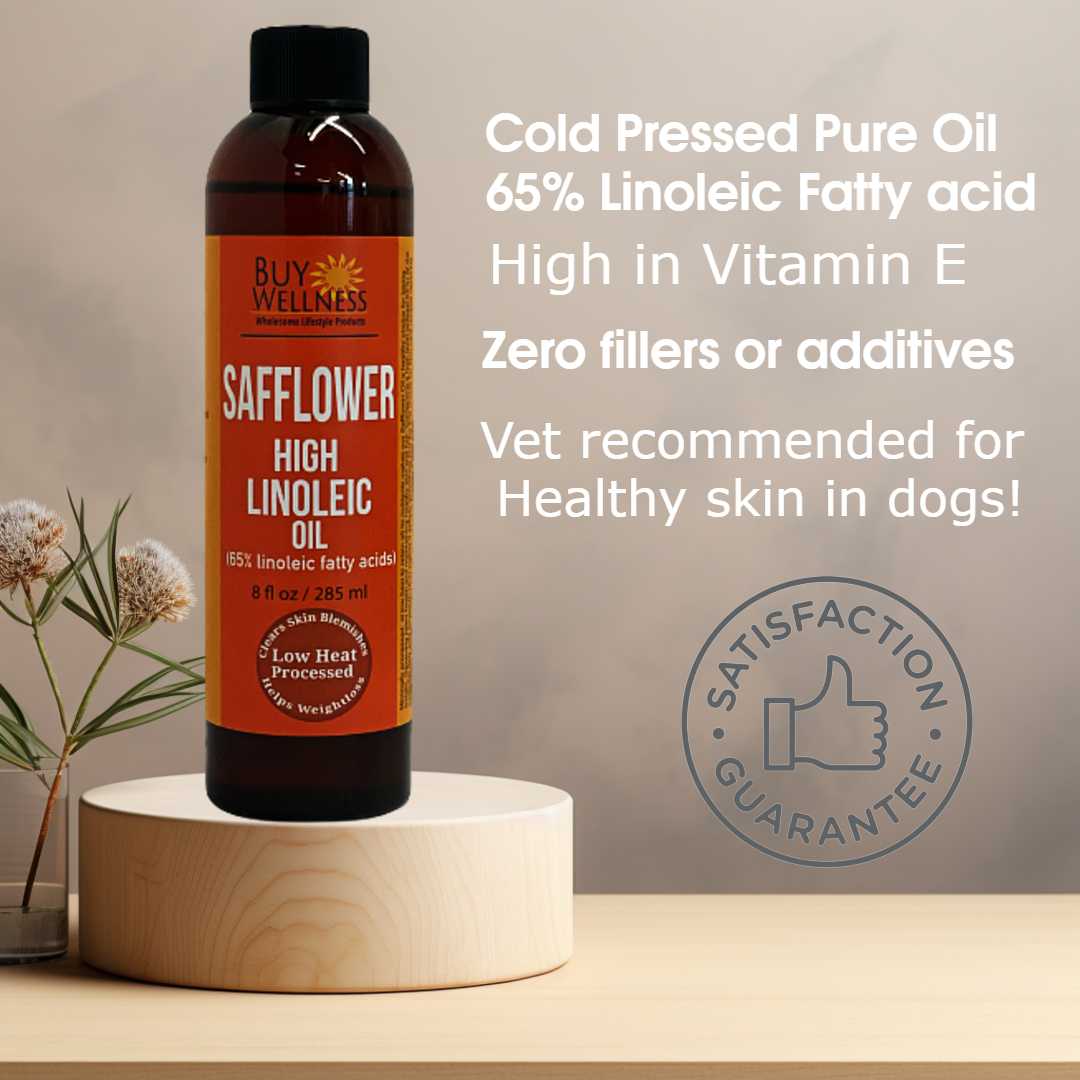 Safflower oil glamour shot — Buy Wellness