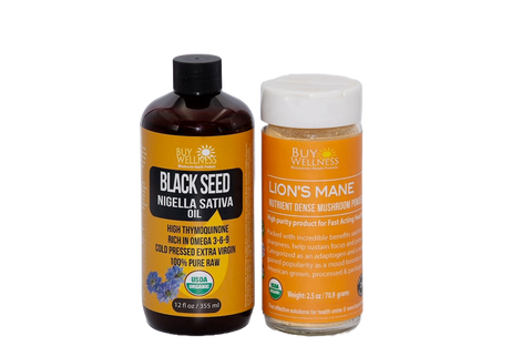 Daily Wellness Stack — Lion's Mane + Black Seed Oil Bundle